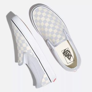 checkerboard slip on vans